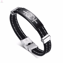 Wholesale gay pride products silicon metal locking links bracelet bangle